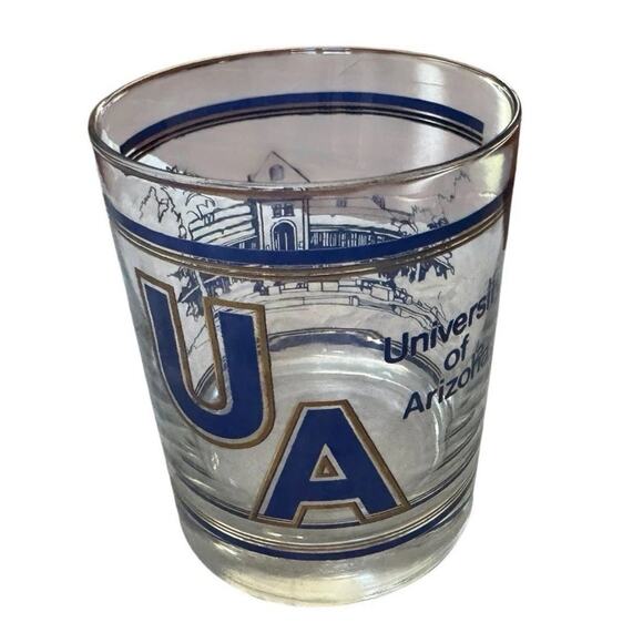 University Of Arizona Scotch Whiskey Barware Glass (1) Tucson Undergraduate - Picture 1 of 9
